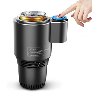 Car Cooling & Heating Cup Holder, 12V Portable Smart Heating Cooling Tumbler Holder for Office, Travel, Household (Container Product Without Box) - Imported from UK